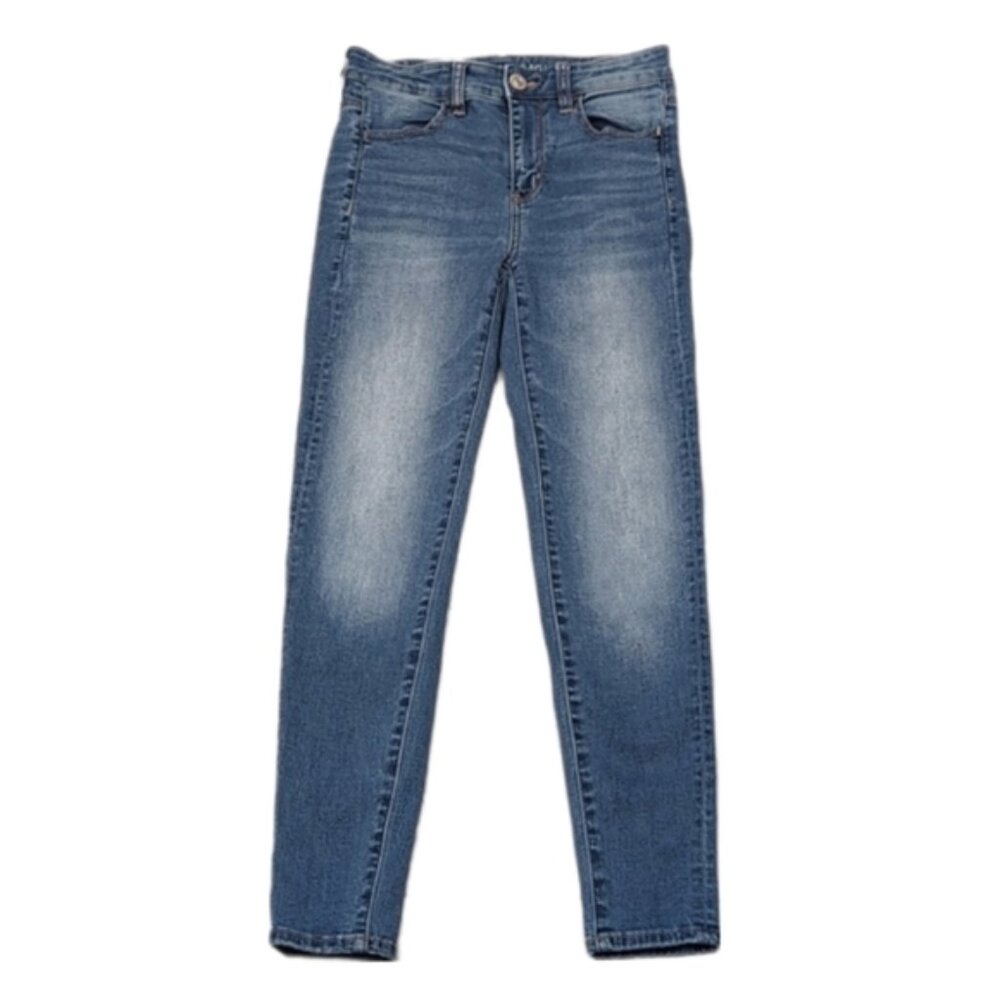 American Eagle Hi Rise Jegging Faded High Waist Stretch Denim Skinny Jeans 4